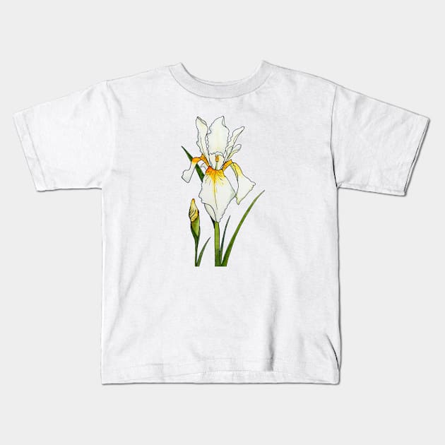 Iridescent Iris Kids T-Shirt by Kirsty Topps